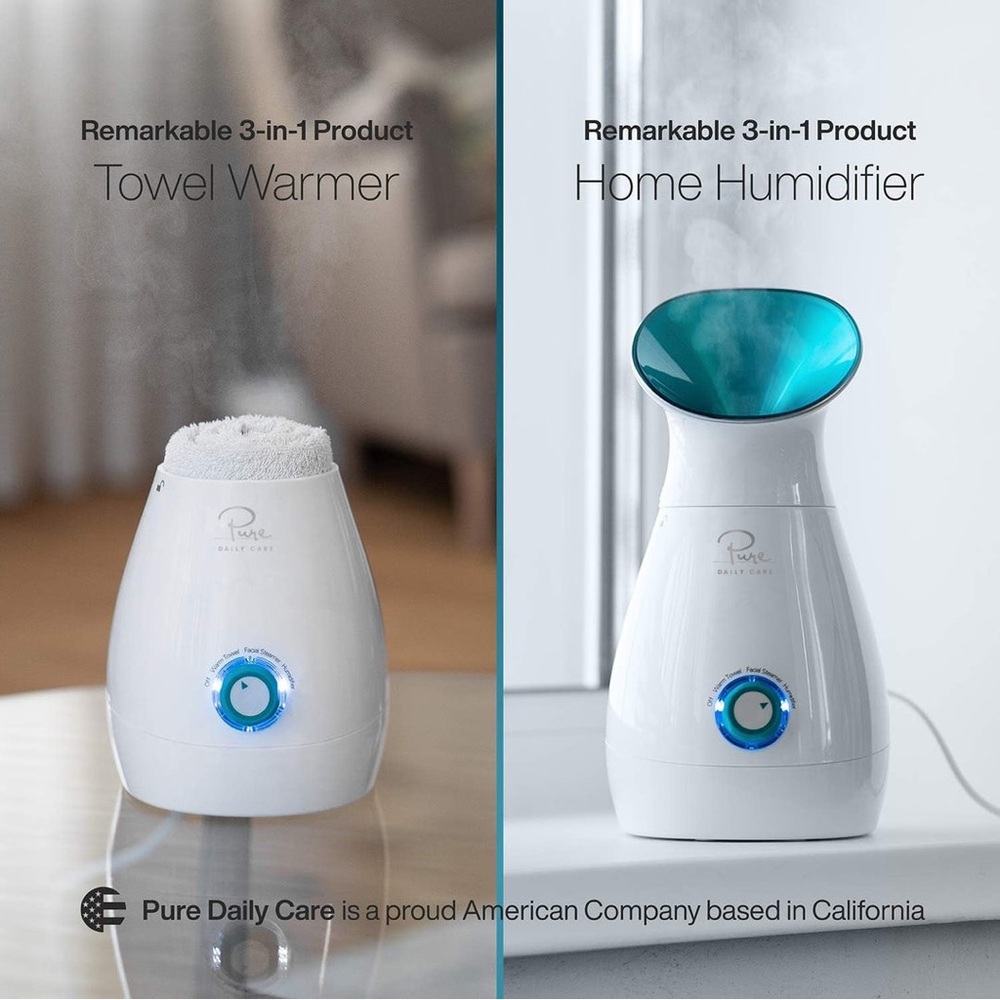 PURE • NANOSTEAMER  • 3 in 1/Multi-Functional Ionic Facial Steamer • - Picture 4 of 8